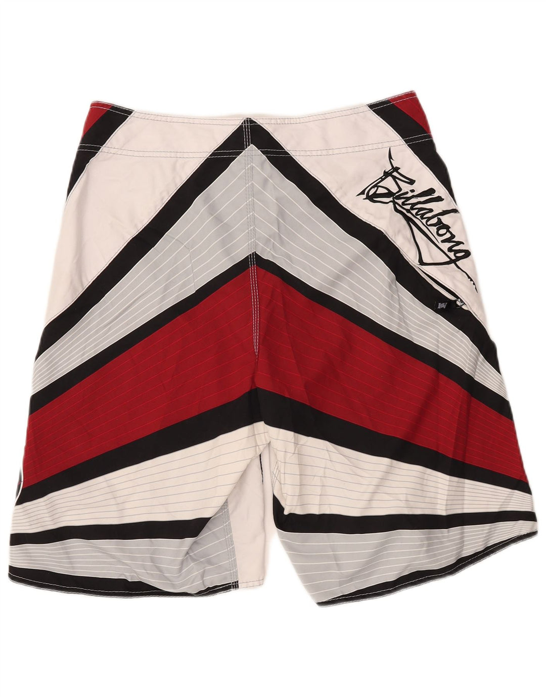 BILLABONG Herren-Badeshorts mit Grafik, groß, rotes Farbblock-Polyester