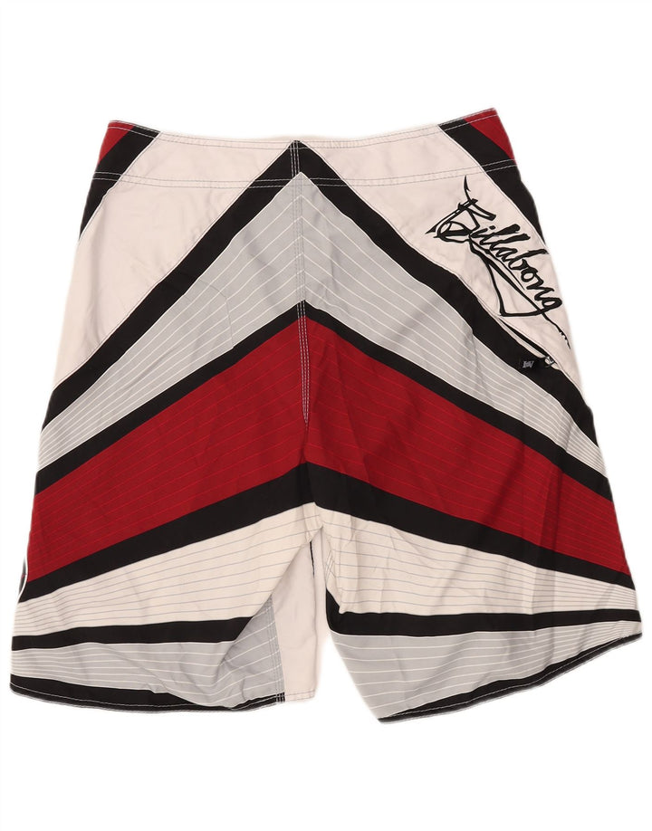 BILLABONG Herren-Badeshorts mit Grafik, groß, rotes Farbblock-Polyester