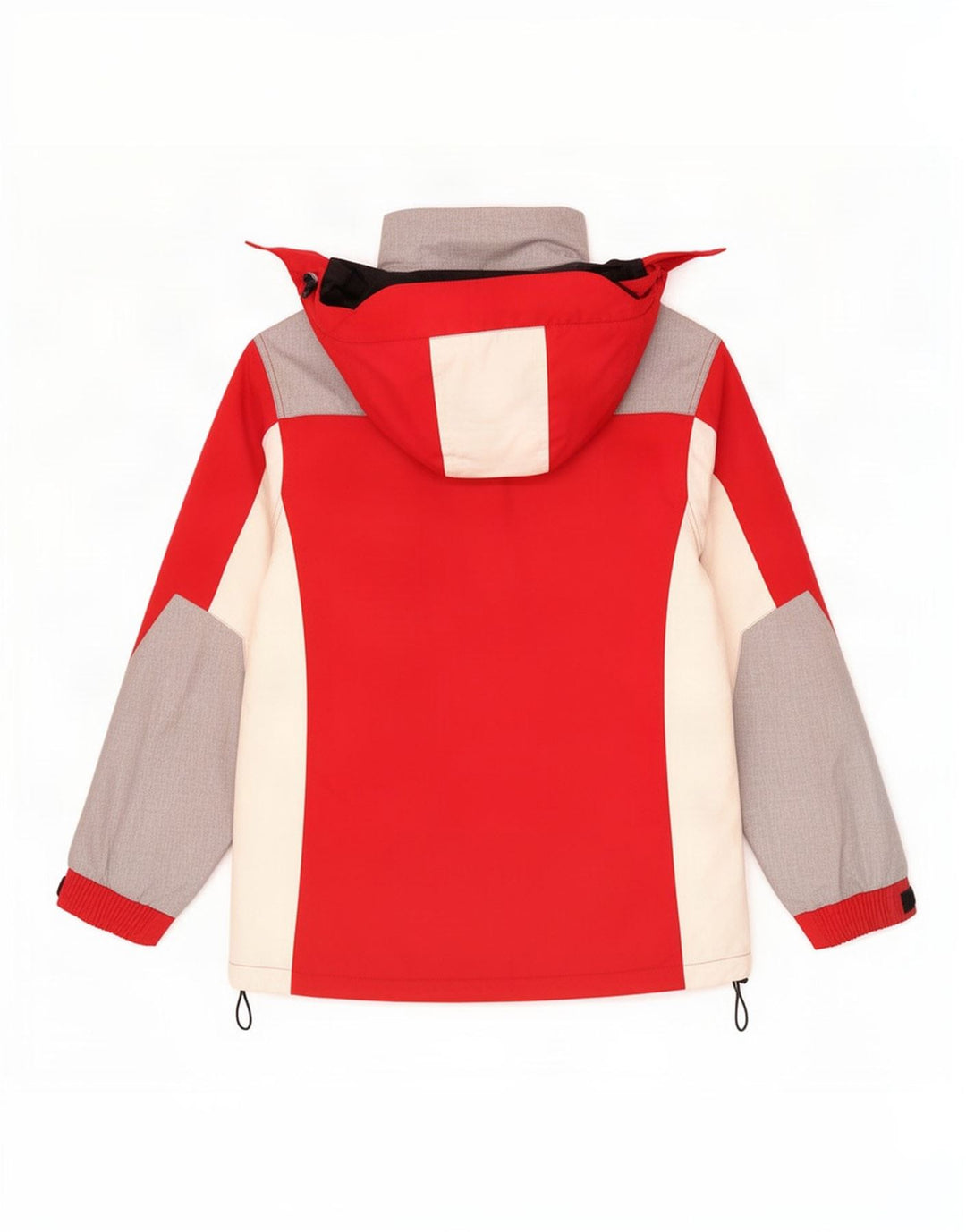 Kappa Damen Skijacke mit Kapuze UK 14 Mittelrotes Colourblock-Polyester