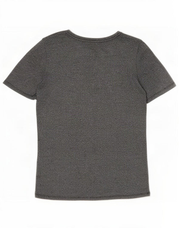 Zara Damen Trafaluc T-Shirt Top UK 12 Mittelgrau meliert