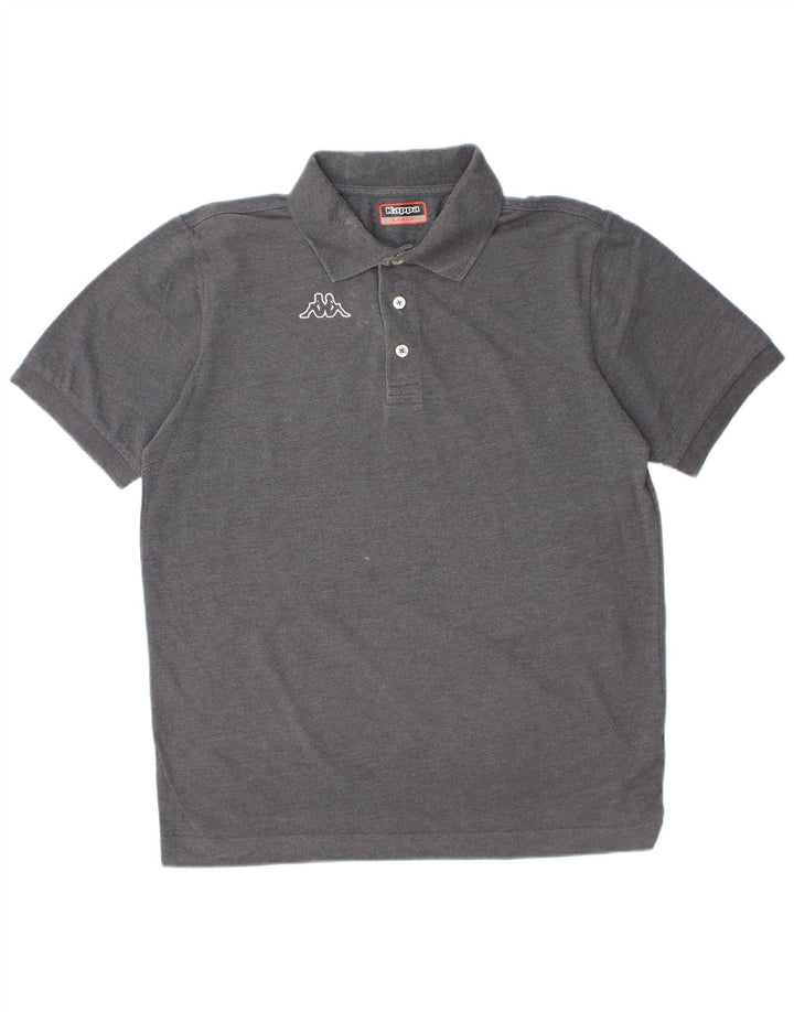KAPPA Herren-Poloshirt, groß, graue Baumwolle