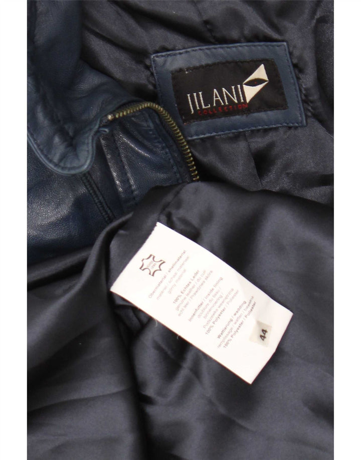 Jilani Herren-Ledermantel mit lockerer Passform, EU 44, XS, Marineblau