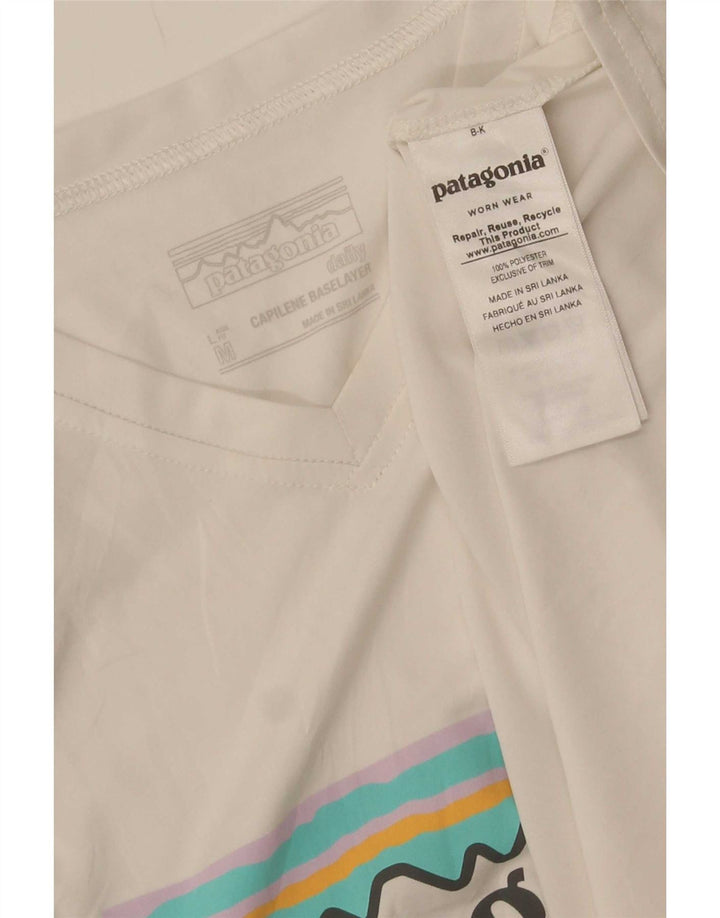 Patagonia Herren-T-Shirt mit Grafik, mittelweißes Polyester