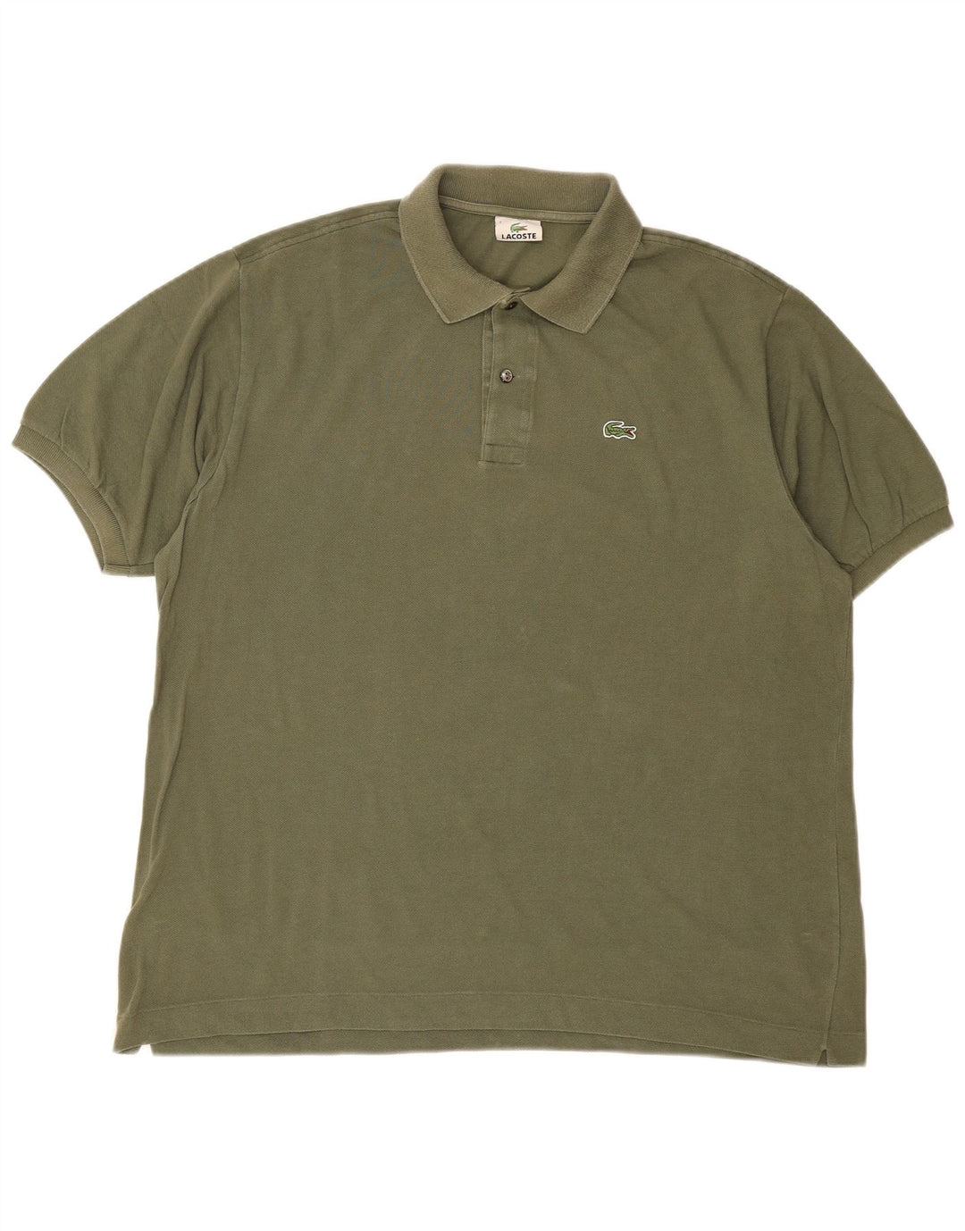Lacoste Herren Poloshirt Größe 7 2XL Grüne Baumwolle