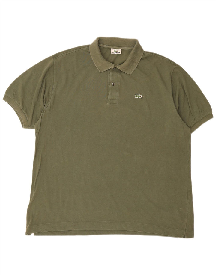 Lacoste Herren Poloshirt Größe 7 2XL Grüne Baumwolle