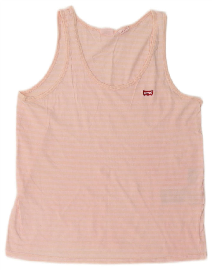 Levi's Damen-Weste-Top, UK 10, Größe S, rosa, gestreift, Baumwolle