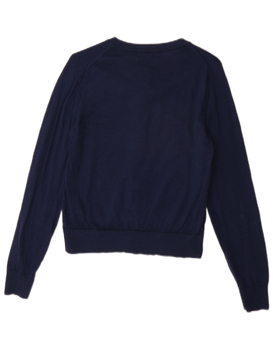 Marks & Spencer Damen-Cardigan-Pullover UK 14 Mittelmarineblaue Merinowolle