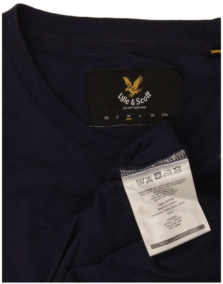 Lyle & Scott Herren-T-Shirt, mittelgroß, marineblau, Baumwolle