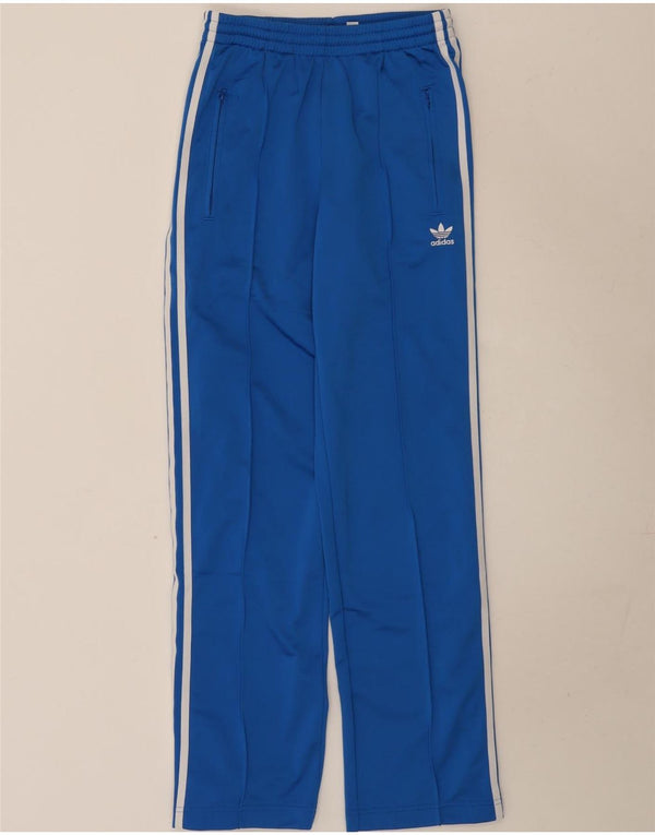 Adidas Damen Trainingshose UK 8 Small Blau Polyester