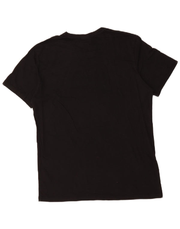 Hugo Boss Herren T-Shirt Top Large Schwarz Baumwolle