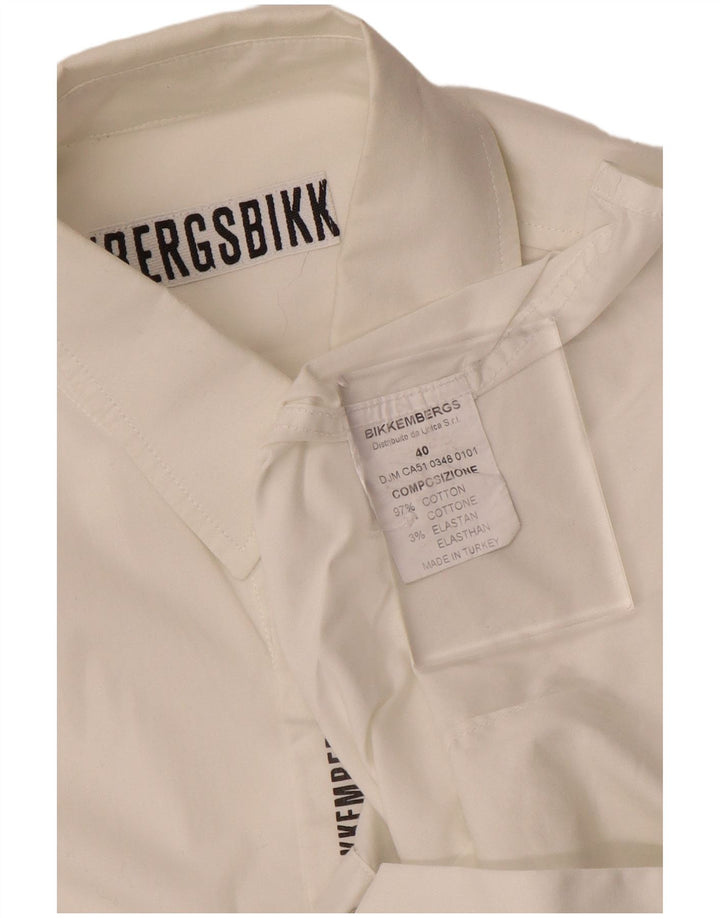 Bikkembergs Womens Graphic Shirt EU 40 Mittelweiße Baumwolle
