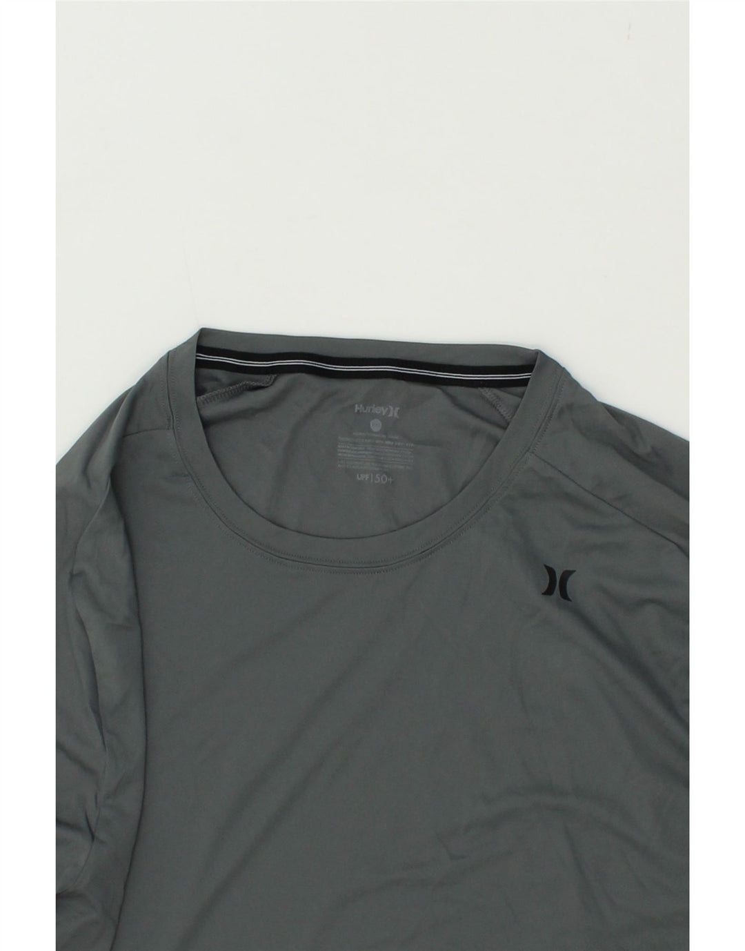 HURLEY Mens Top Long Sleeve 2XL Grey Polyester Vintage Hurley and Second-Hand Hurley from Messina Hembry 