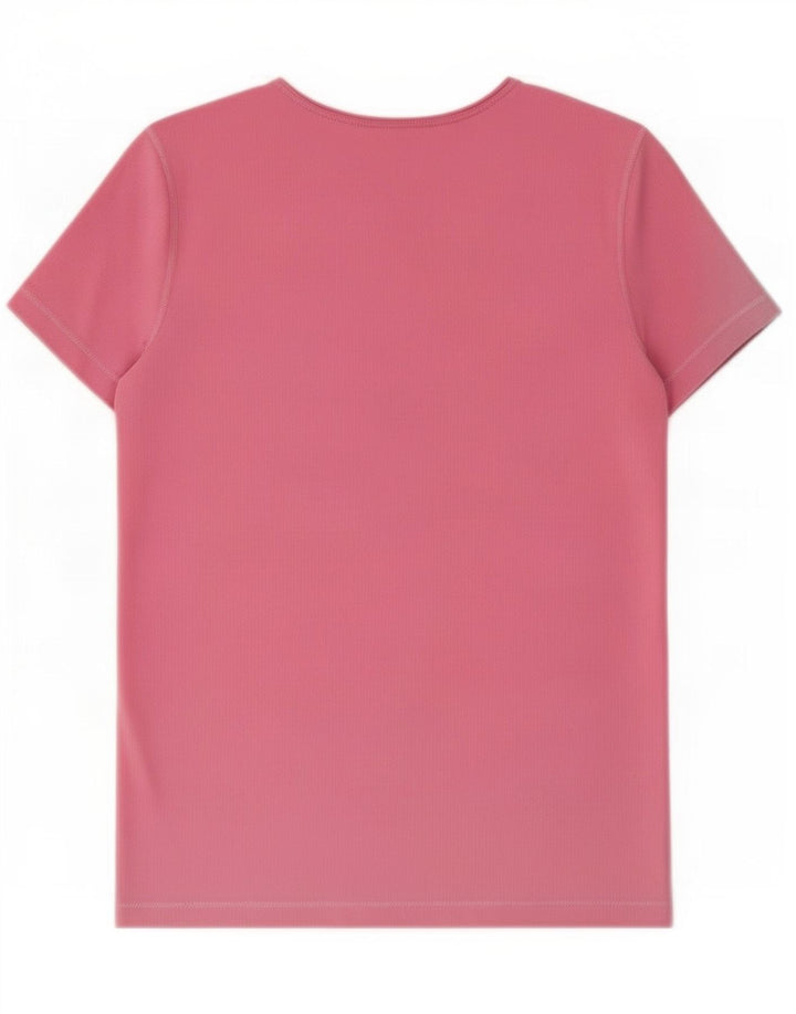 Nike Damen Dri Fit T-Shirt Top UK 10 Small Rosa Polyester