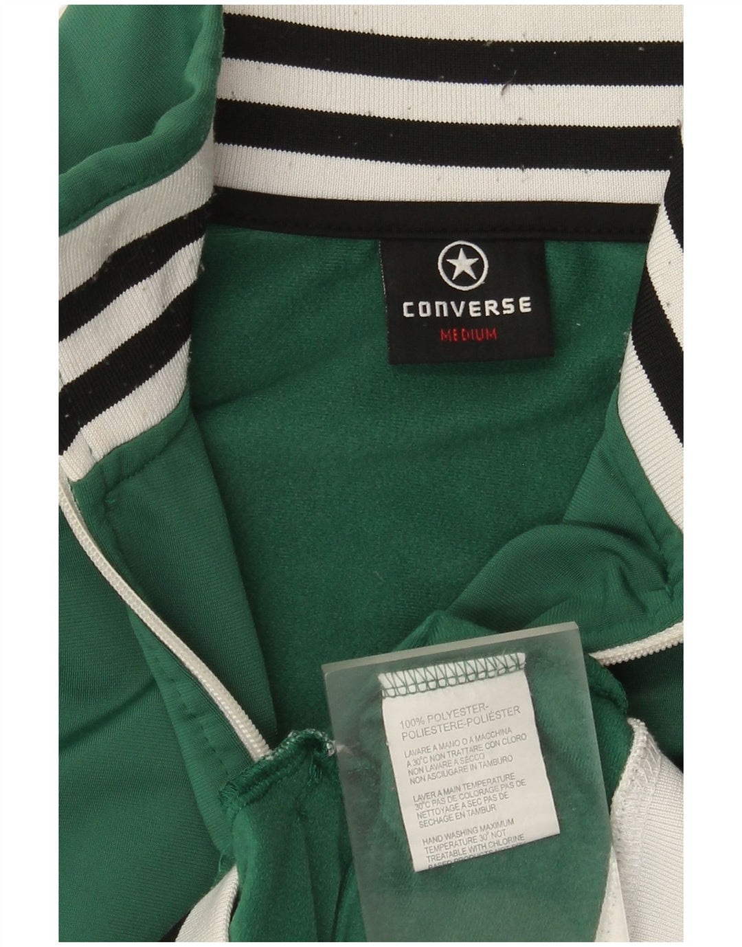 Converse Damen-Trainingsanzug-Top-Jacke, UK 14, Mittelgrün, Farbblock