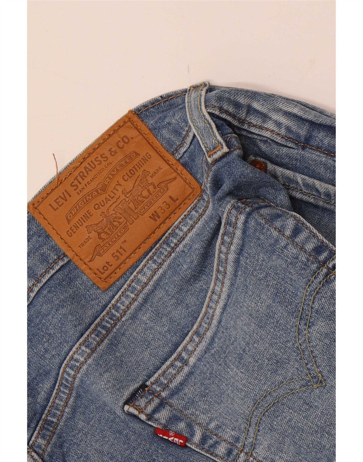Levi's Herren 511 Slim Denim Shorts W33 Mittelblau