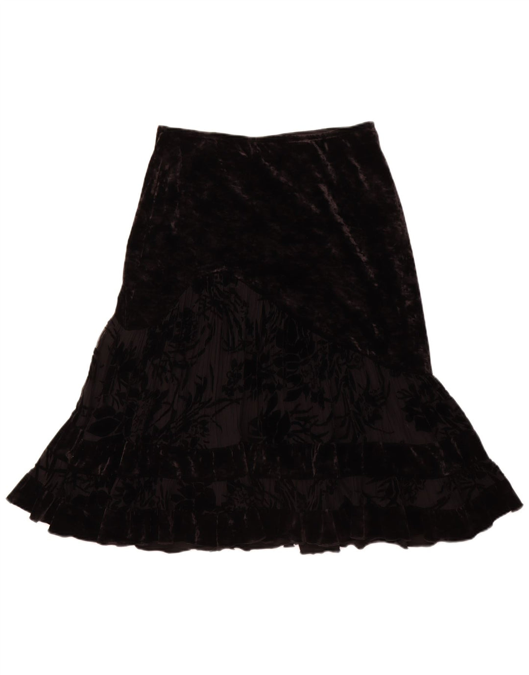 JOSEPH RIBKOFF Damen Velours-Trompetenrock UK 14 Large W30 Schwarz Polyester