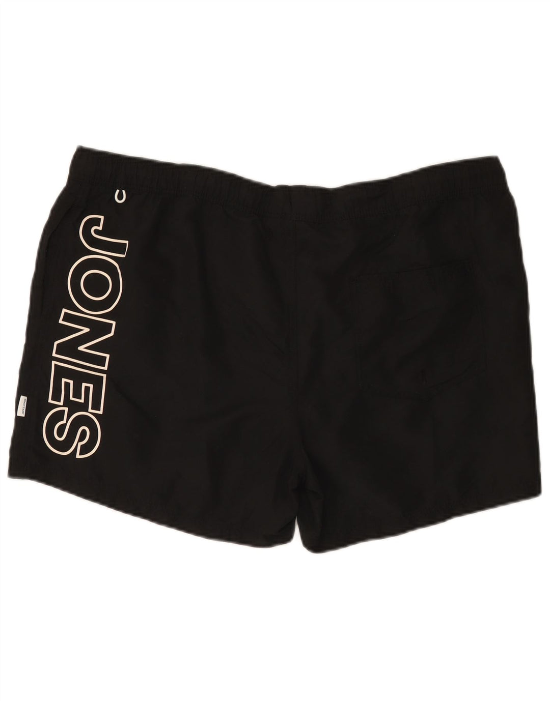 Jack & Jones Herren-Badeshorts mit Grafik, 2XL, schwarzes Polyester