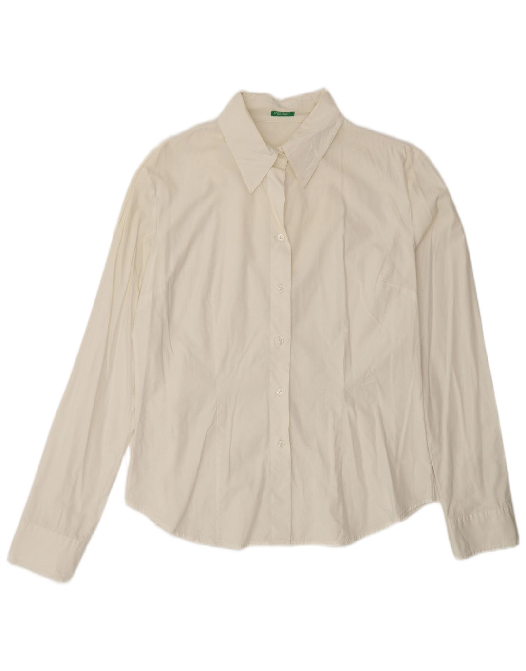 Benetton Damen-Hemd UK 16 Large Weiß