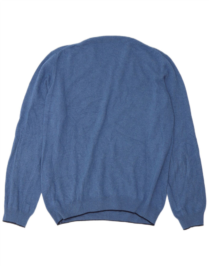 North Sails Herren-Pullover mit V-Ausschnitt, groß, blau, Polyamid