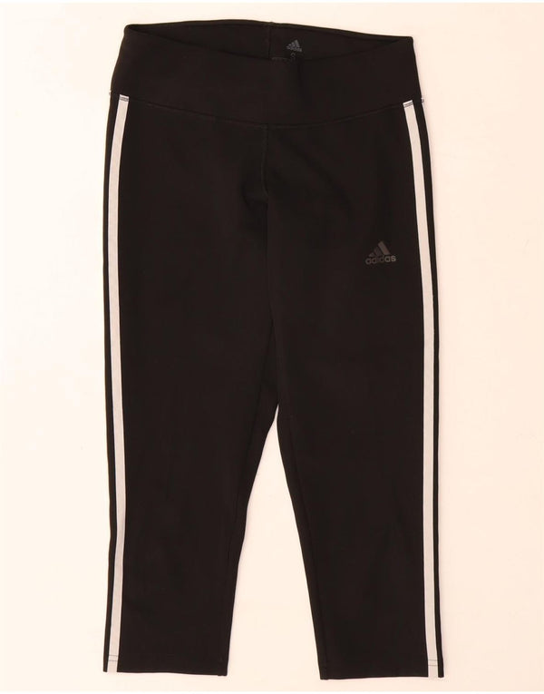 Adidas Damen Climalite Capri Leggings UK 8/10 Small Schwarz
