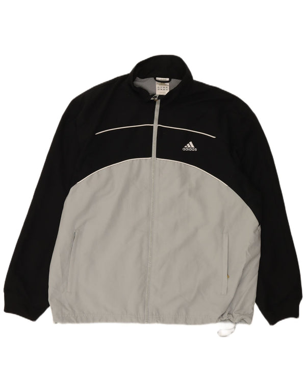Adidas Herren Regenjacke UK 44/46 Large Weiß Colourblock Polyester