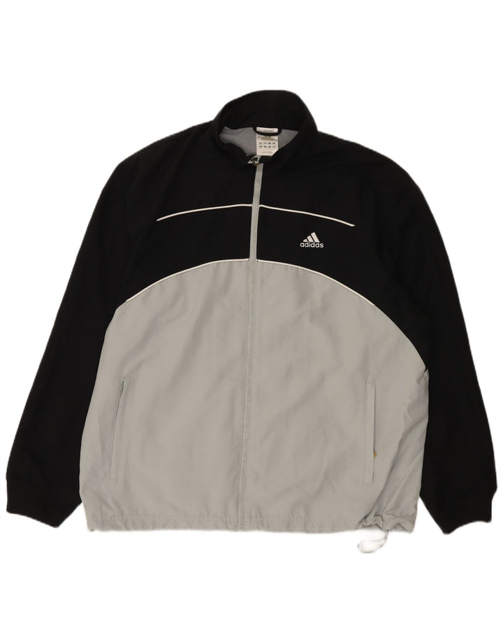 Adidas Herren Regenjacke UK 44/46 Large Weiß Colourblock Polyester