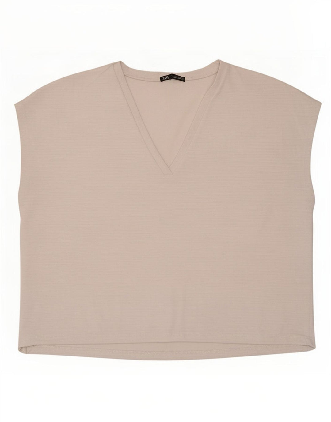 Zara Damen-Oversize-Trägershirt, Gr. 10, Größe S, Weiß, Polyester