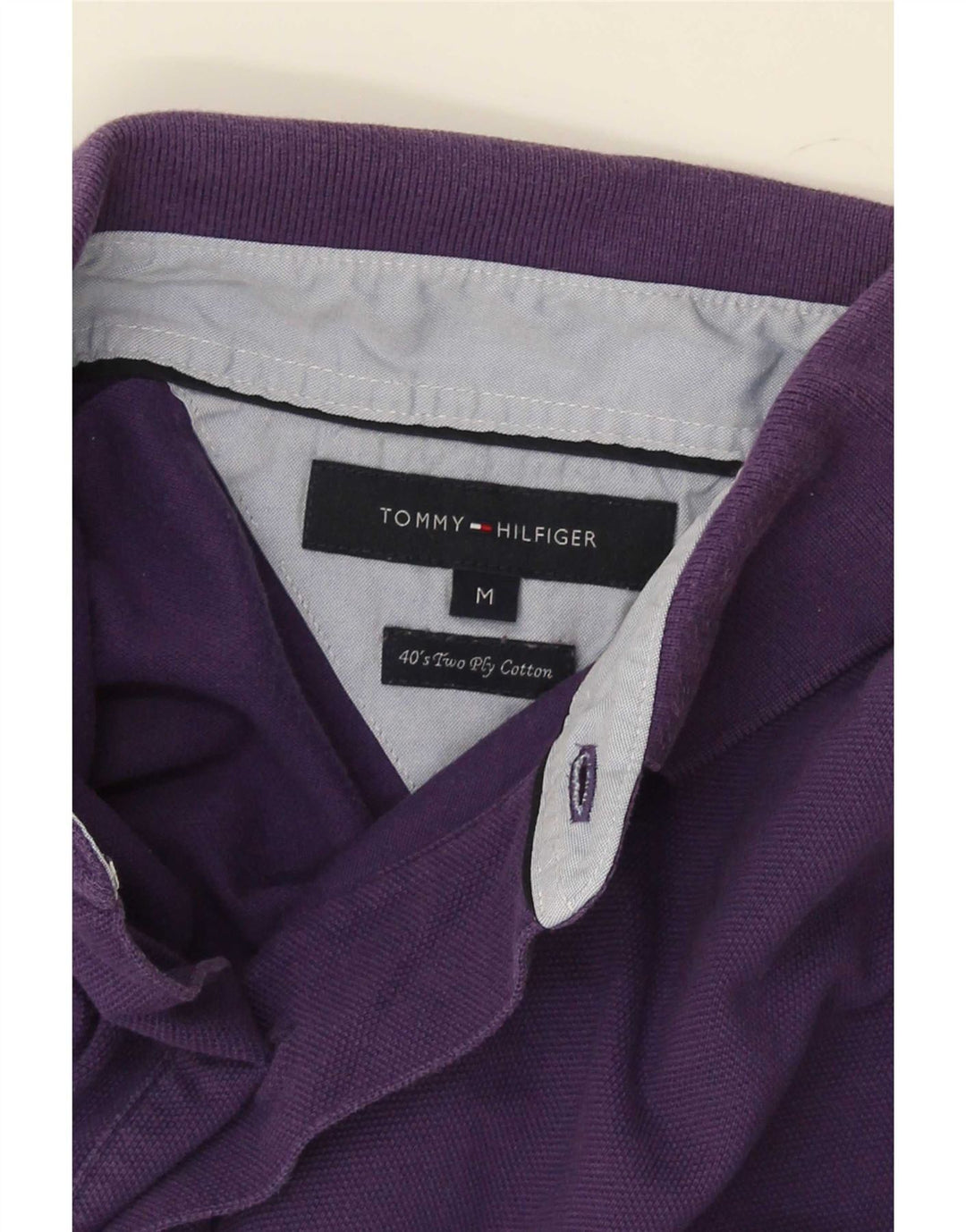 Tommy Hilfiger Herren-Poloshirt aus mittelvioletter Baumwolle