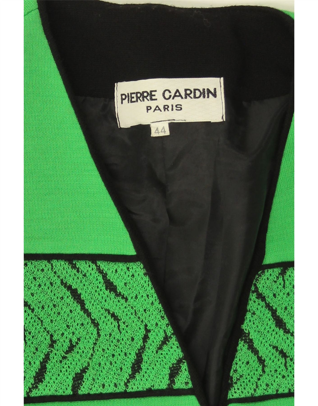 Pierre Cardin Damen-Blazerjacke mit 3 Knöpfen, EU 44, XL, grüne geometrische Wolle