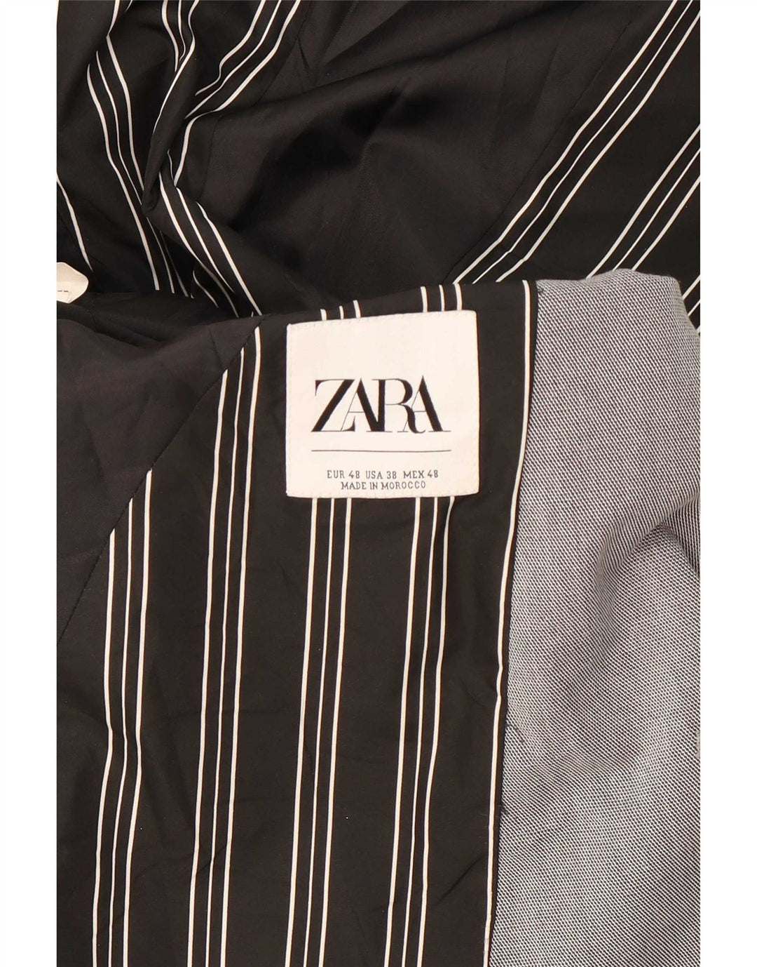 Zara Herren-Blazer mit 2 Knöpfen, EU 48, Mittelgrau, Farbblock