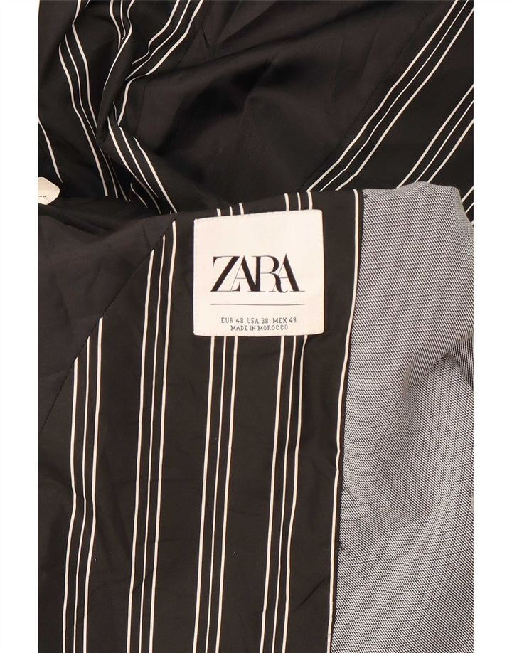 Zara Herren-Blazer mit 2 Knöpfen, EU 48, Mittelgrau, Farbblock