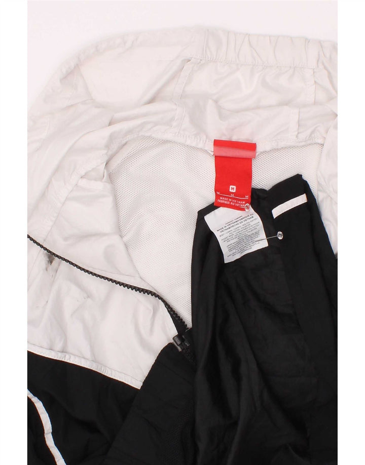 Nike Herren-Trainingsanzug mit Kapuze, Oberjacke, mittelweißes Farbblock-Polyester