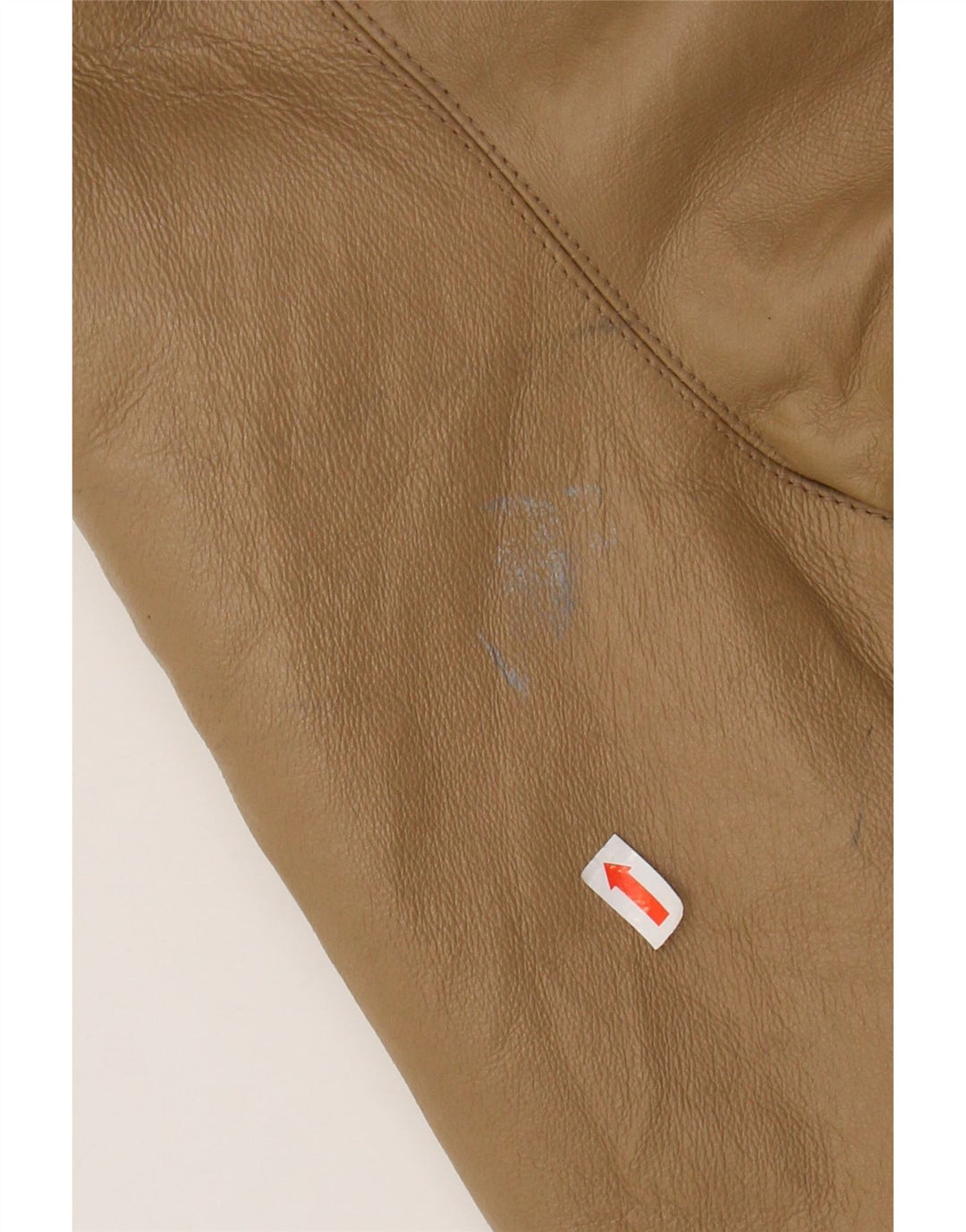 VINTAGE Damen Übergroßer Ledermantel mit Kapuze IT 46 Großes braunes Leder