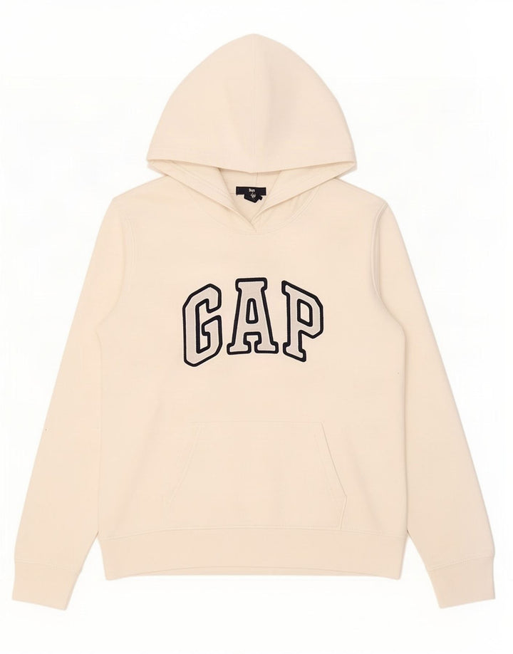 Gap Damen-Pullover mit grafischem Kapuzenpullover, Gr. 14, Mittelweiß