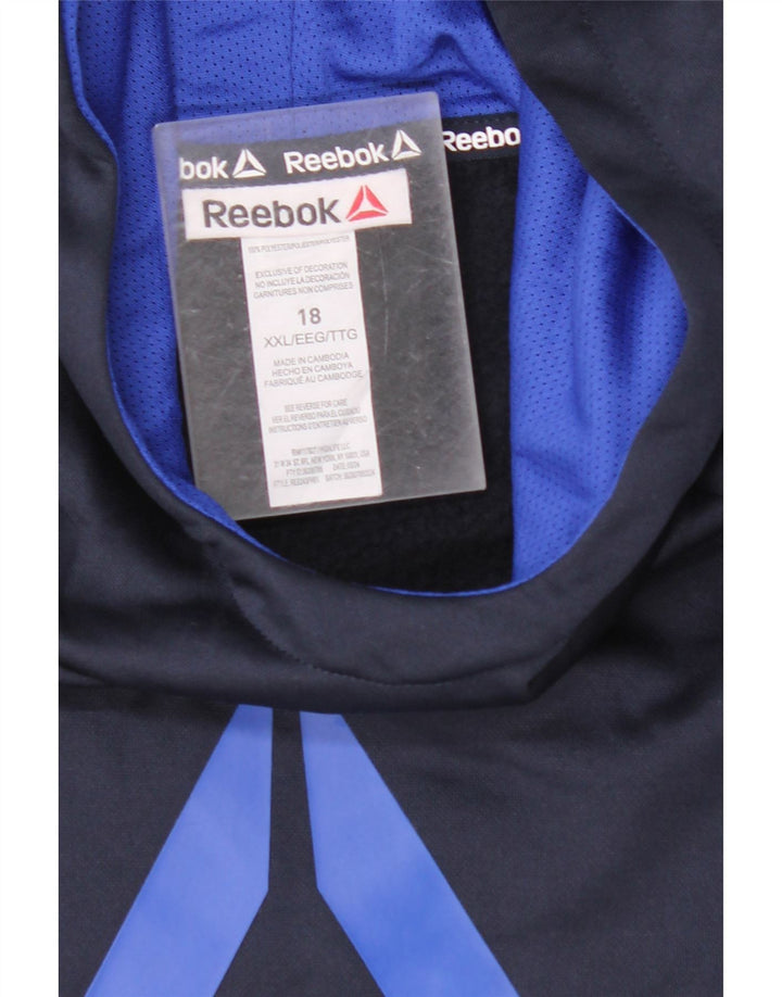 REEBOK Kapuzenpullover mit Grafik für Jungen, 15–16 Jahre, 2XL, Marineblau, Polyester