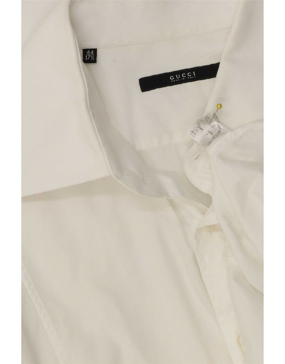 Gucci Herrenhemd Größe 44 17 1/2 XL Weiße Baumwolle