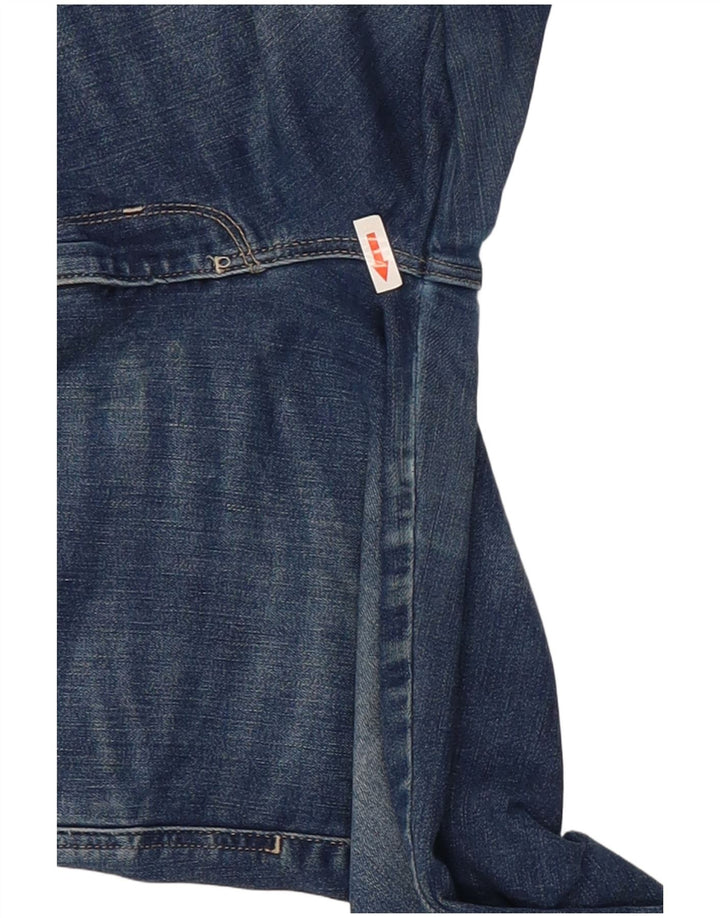 Guess Damen Mid Rise Straight Jeans W31 L31 Blaue Baumwolle