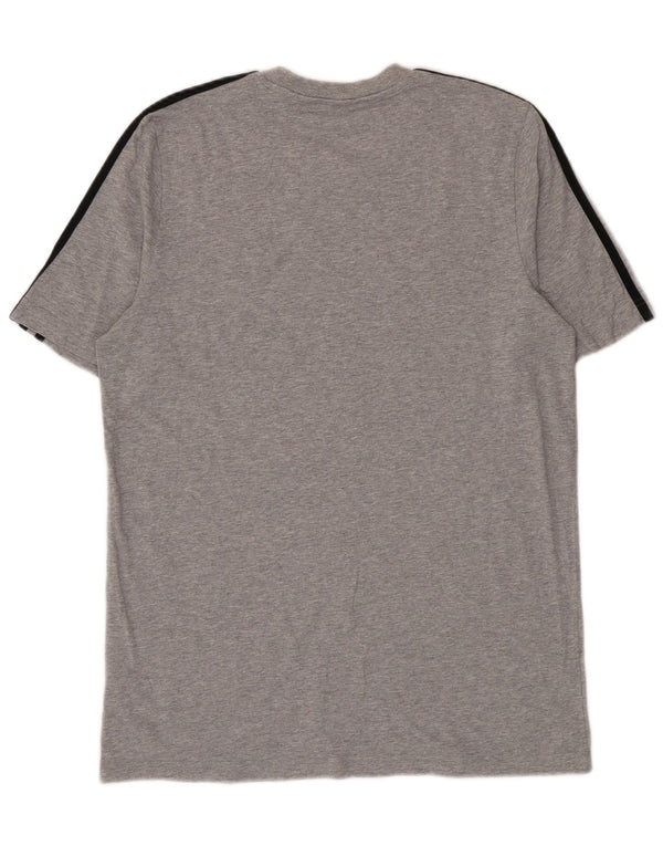 Adidas Herren T-Shirt Top Large Grau meliert Baumwolle