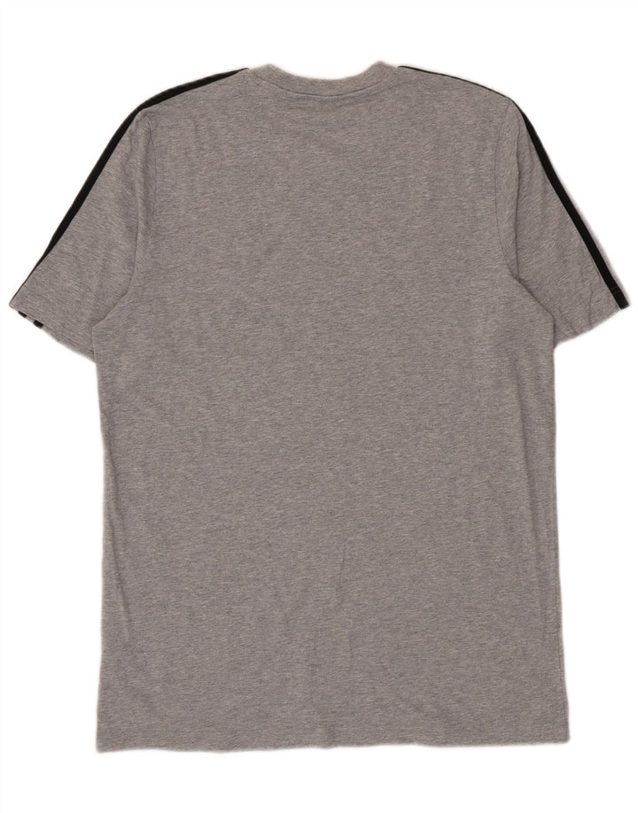 Adidas Herren T-Shirt Top Large Grau meliert Baumwolle