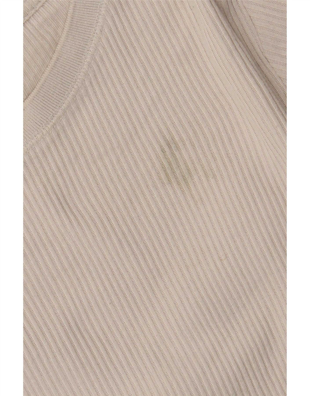 Zara Damen Top Langarm UK 14 Medium Beige Polyester