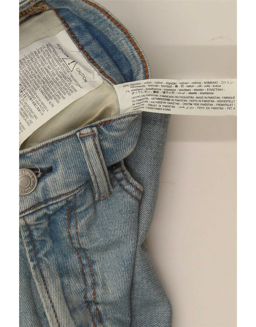 Zara Herren Straight Jeans EU 40 Medium W31 L31 Blaue Baumwolle