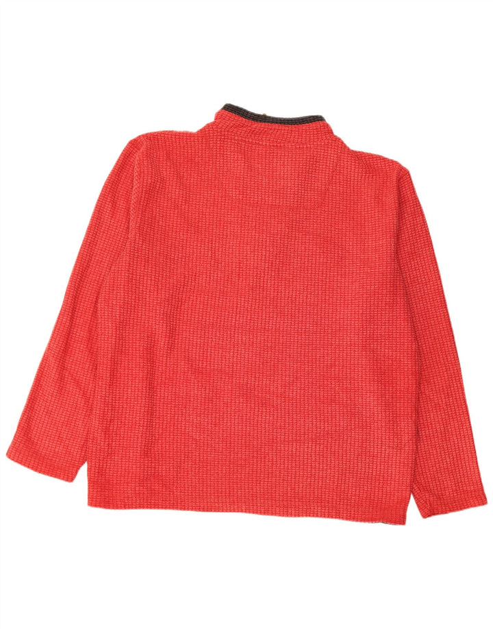 Weird Fish Herren-Fleecepullover mit Reißverschluss am Hals, 2XL, rotes Polyester