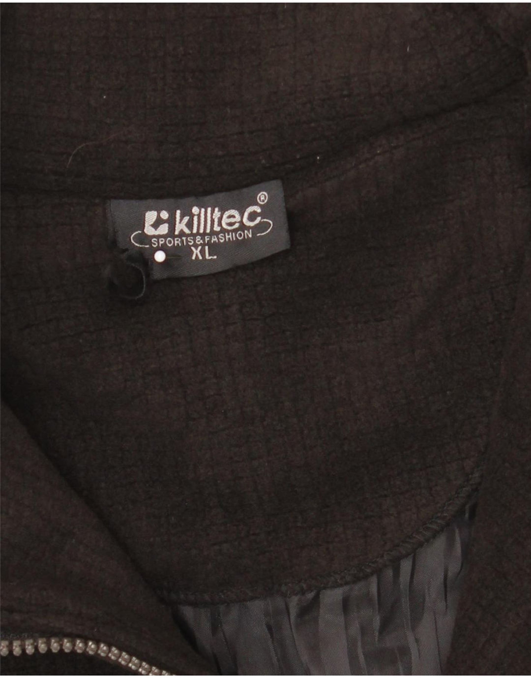 Killtec Herren-Fleecepullover mit Reißverschluss, XL, schwarzes Polyester