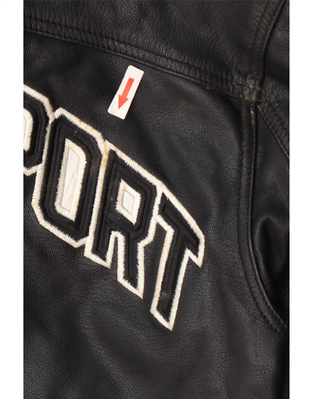 Cordon Herren-Lederjacke mit Grafik, UK 38, mittelschwarz