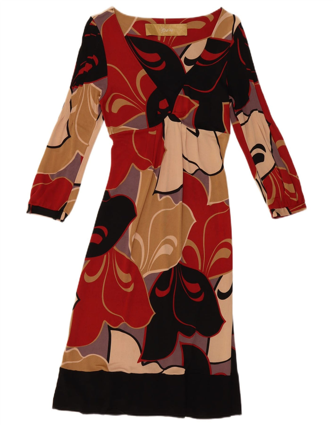 Aniye By Damen-Langarmkleid in A-Linie, Größe 42, mittelgroß, mehrfarbig, mit Blumenmuster