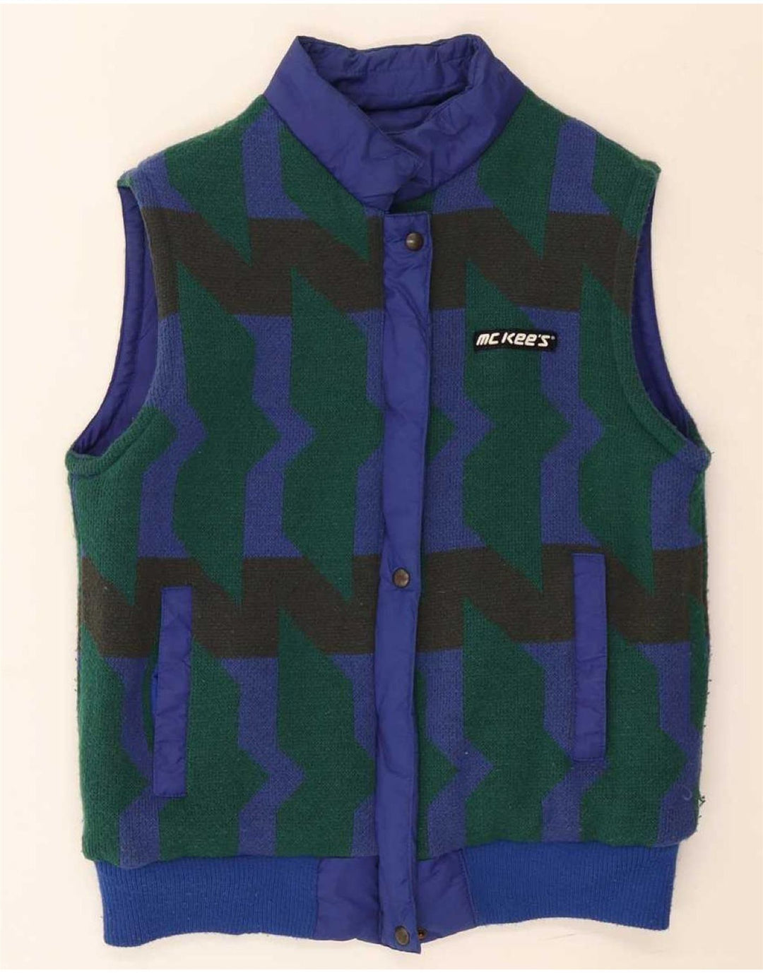 MC Kee's Herren Wendeweste IT 44 XS Blaue Baumwolle