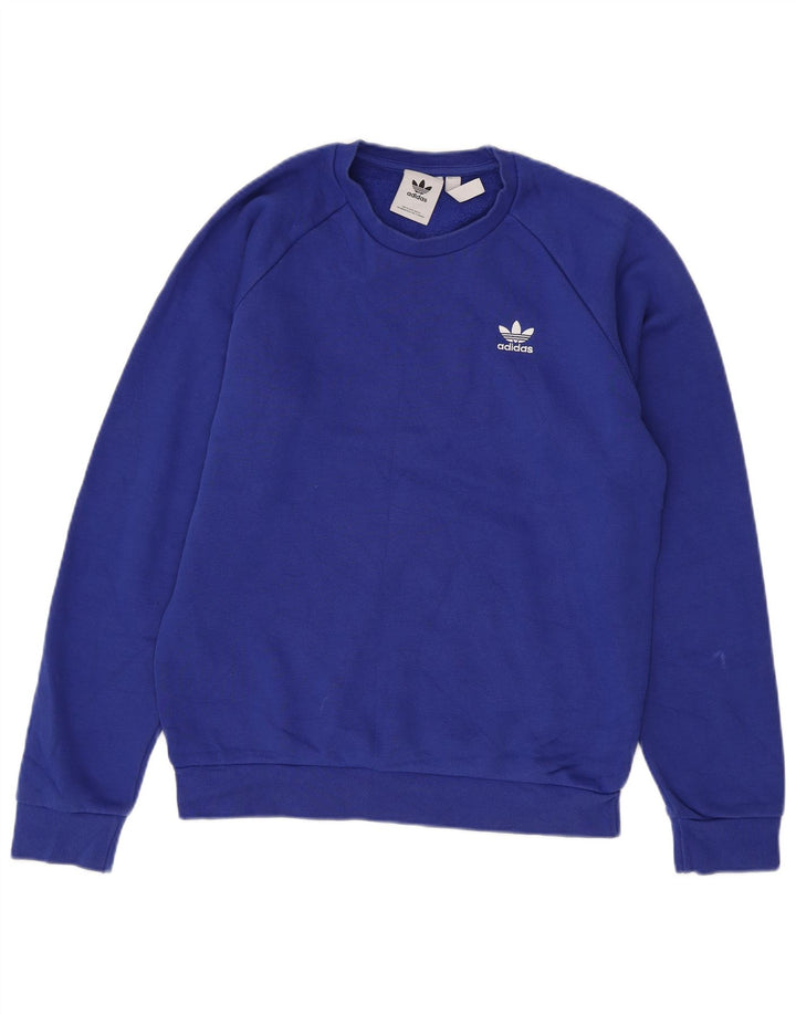 Adidas Herren Sweatshirt Pullover Small Blau Baumwolle