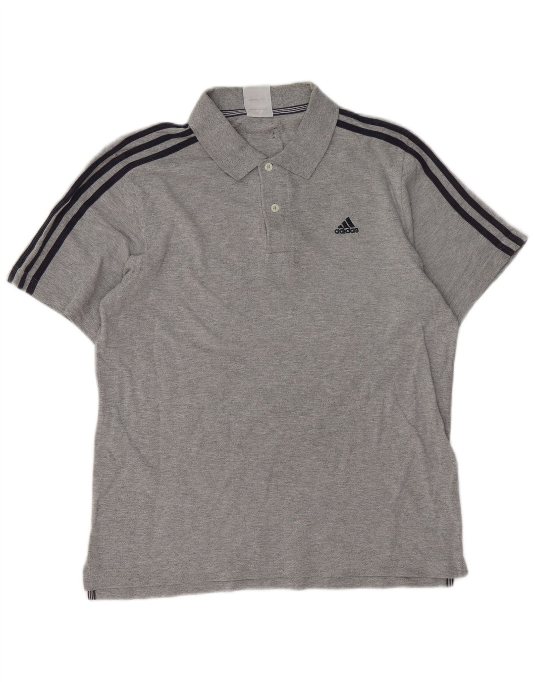 ADIDAS Herren Poloshirt mittelgraue Baumwolle
