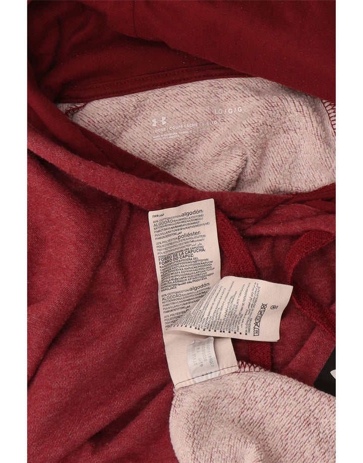 Under Armour Herren-Kapuzenpullover, groß, rote Baumwolle