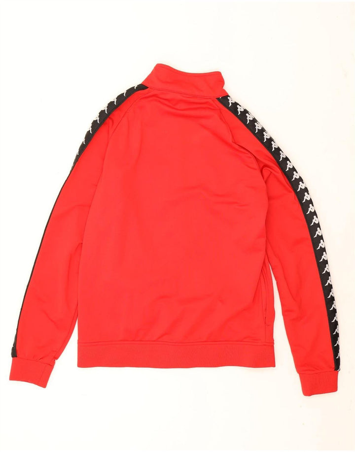Kappa Herren Grafik-Trainingsanzug-Oberteil, Jacke, XL, Rot, Farbblock